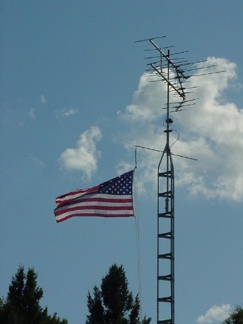 Antenna With An American Flag
